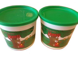 Bygarski's Honey Farm 1 kilogram buckwheat honey containers